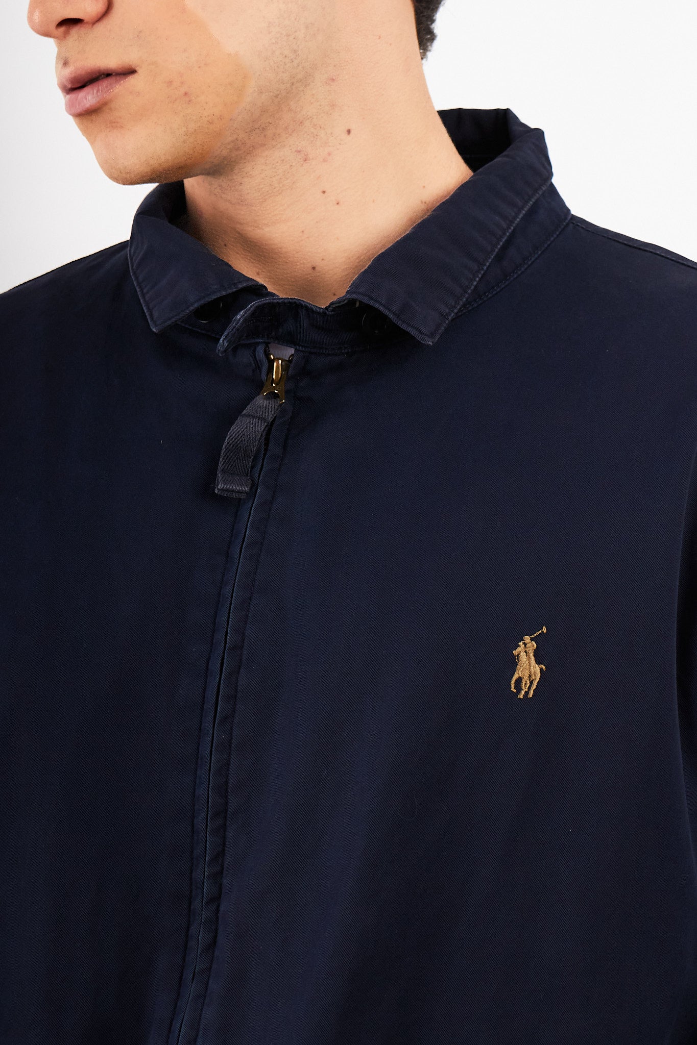 2000 Vintage Polo Ralph Lauren Lined Navy Harrington (L/XL)
