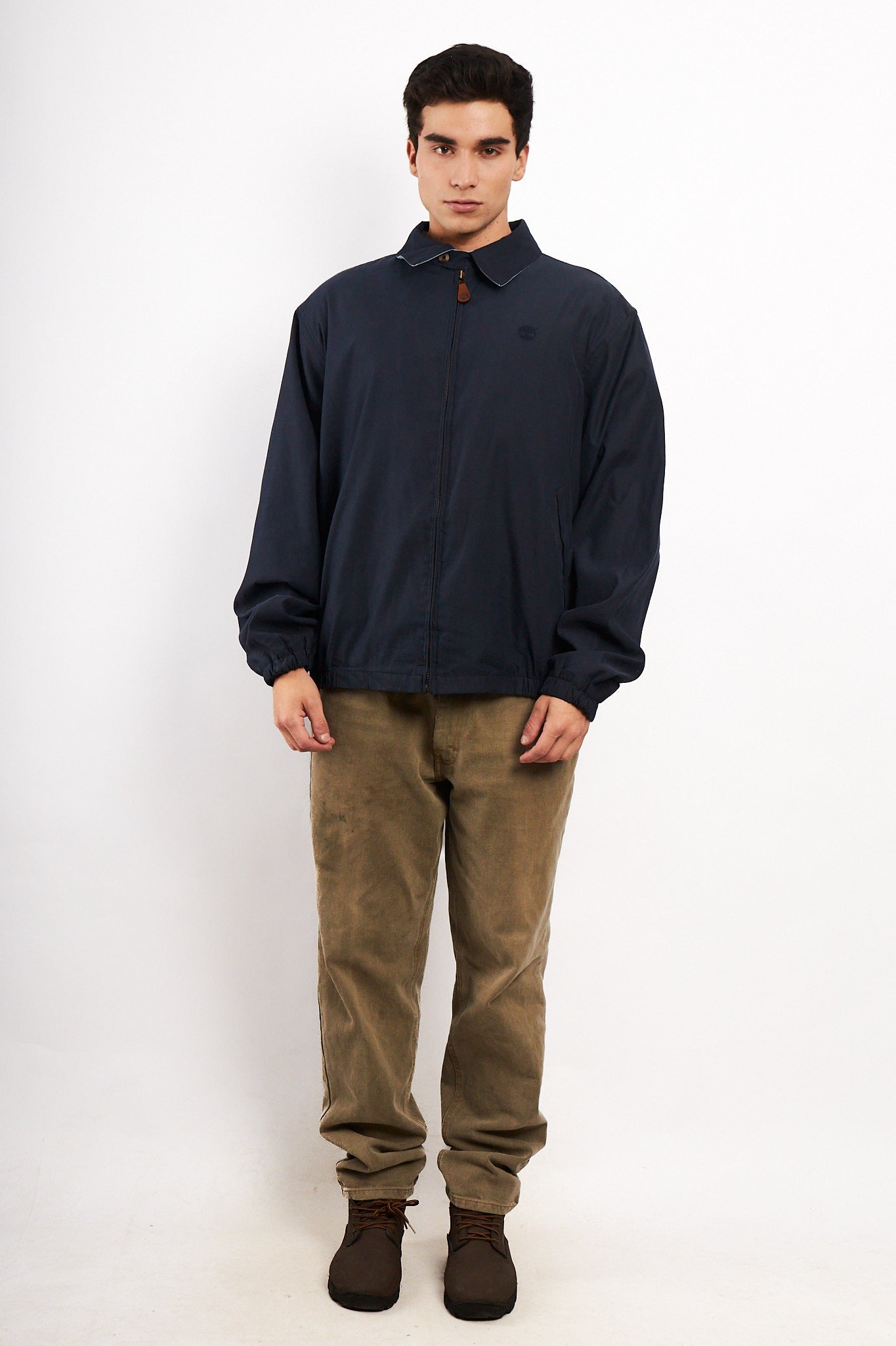 2000 Vintage Timberland Impermeable Navy Harrington (XL/XXL)