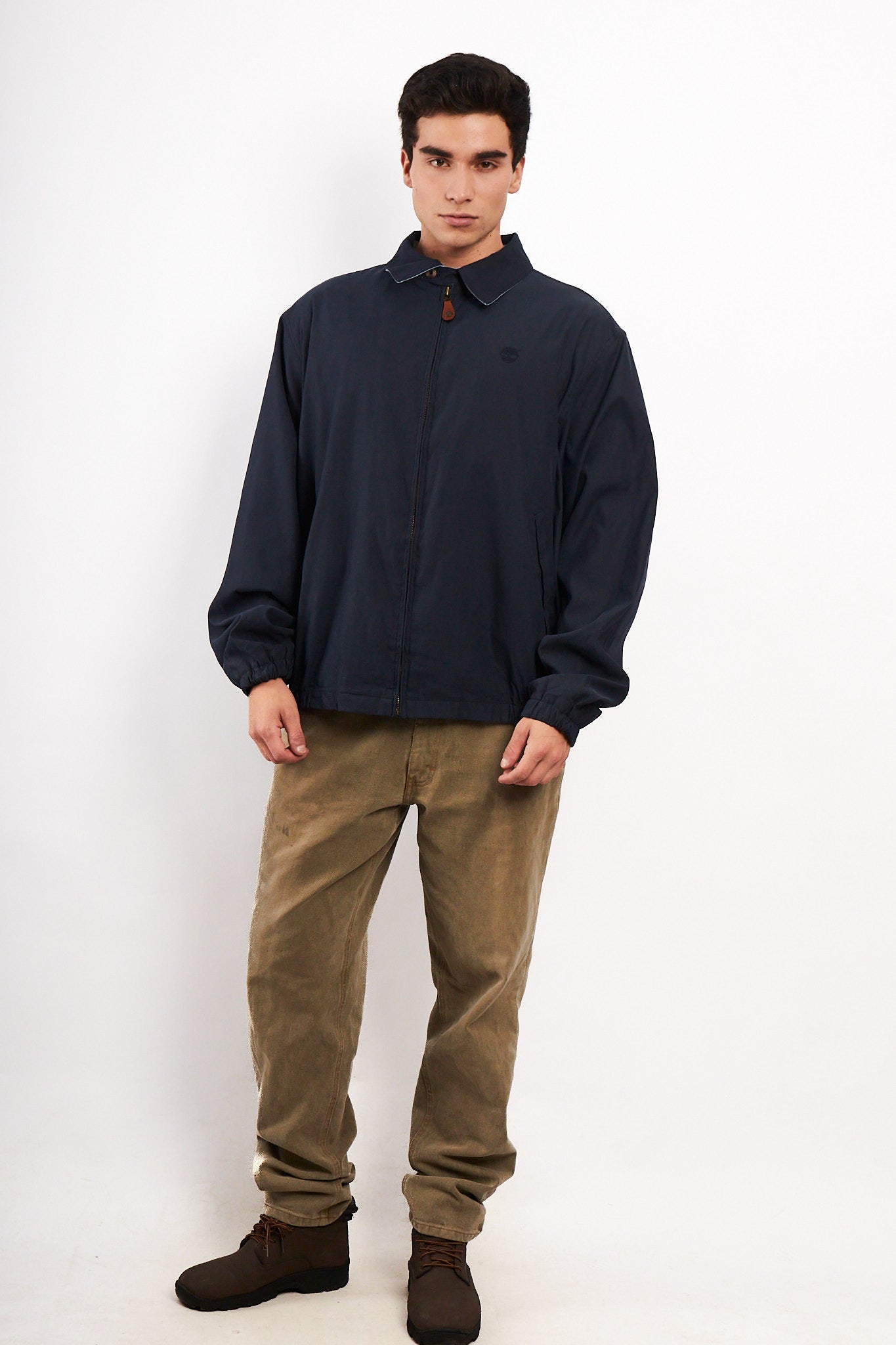 2000 Vintage Timberland Impermeable Navy Harrington (XL/XXL)