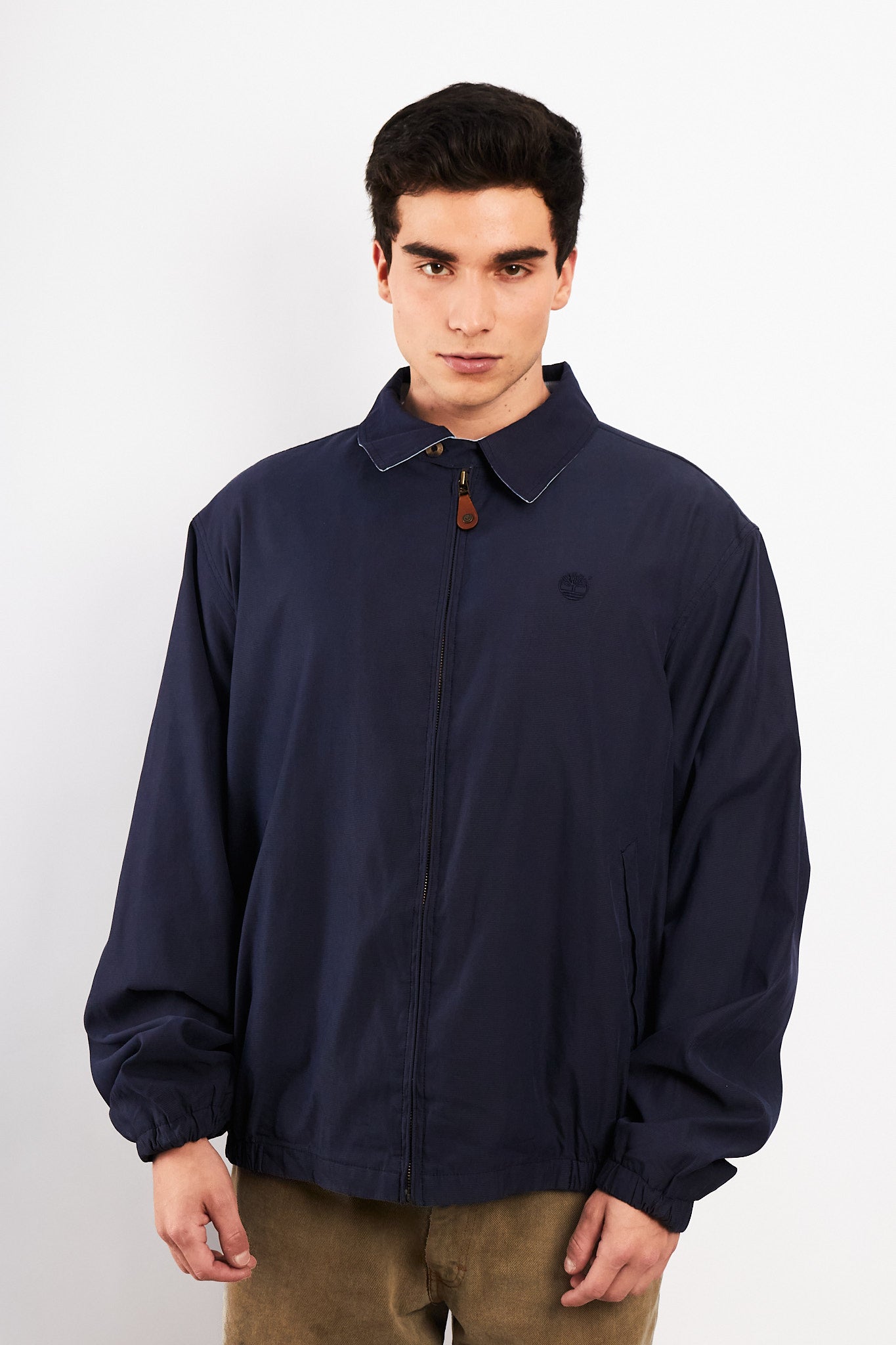 2000 Vintage Timberland Impermeable Navy Harrington (XL/XXL)