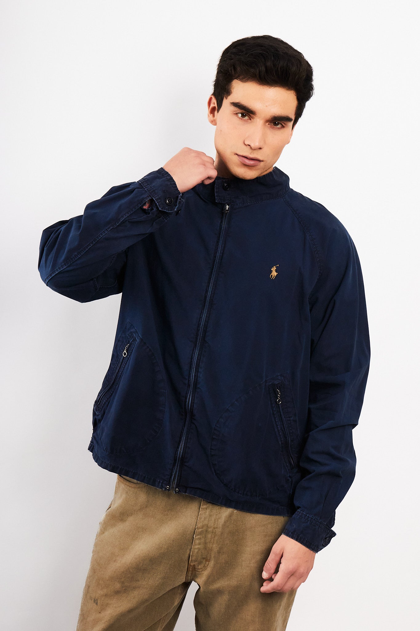 2000 Vintage Polo Ralph Lauren Navy Chino Harrington (L)