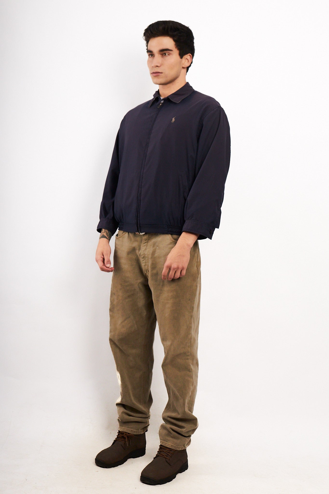 2000 Vintage Polo Ralph Lauren Navy Bi-Swing Harrington (M)