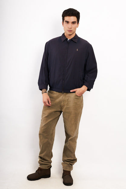2000 Vintage Polo Ralph Lauren Navy Bi-Swing Harrington (M)