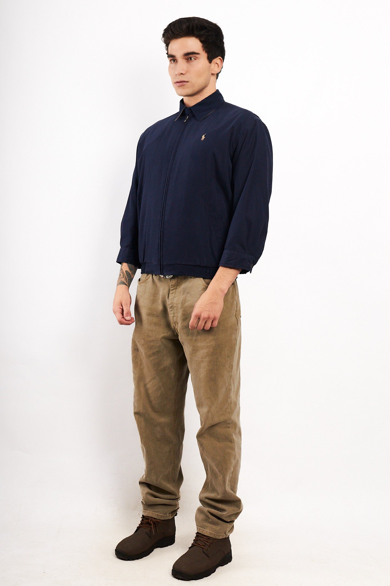 2000 Vintage Polo Ralph Lauren Navy Bi-Swing Impermeable Jacket (S)
