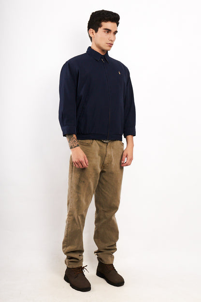 2000 Vintage Polo Ralph Lauren Navy Bi-Swing Impermeable Jacket (S)