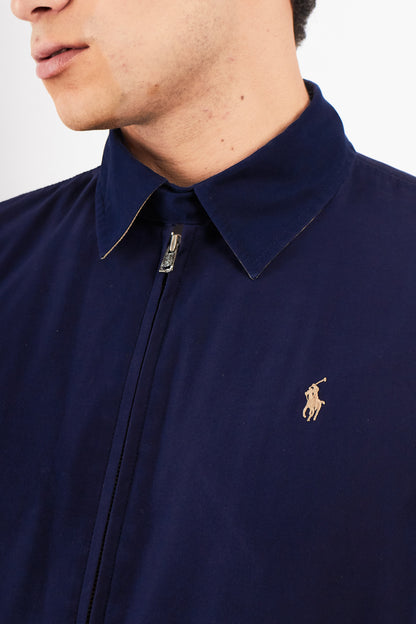 2000 Vintage Polo Ralph Lauren Navy Bi-Swing Impermeable Jacket (S)