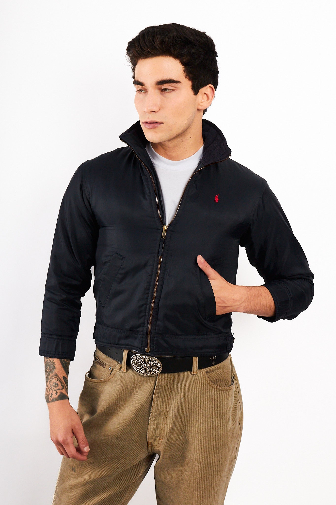 2000 Vintage Polo Ralph Lauren Navy Impermeable Jacket (12/14)