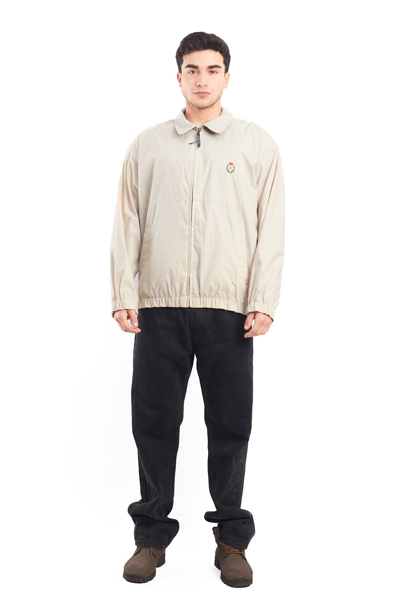 1990 Chaps Ralph Lauren Beige Harrington Jacket (L)