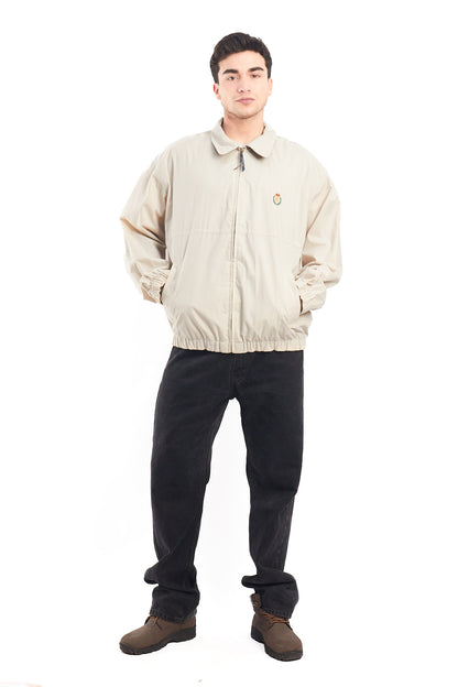 1990 Chaps Ralph Lauren Beige Harrington Jacket (L)