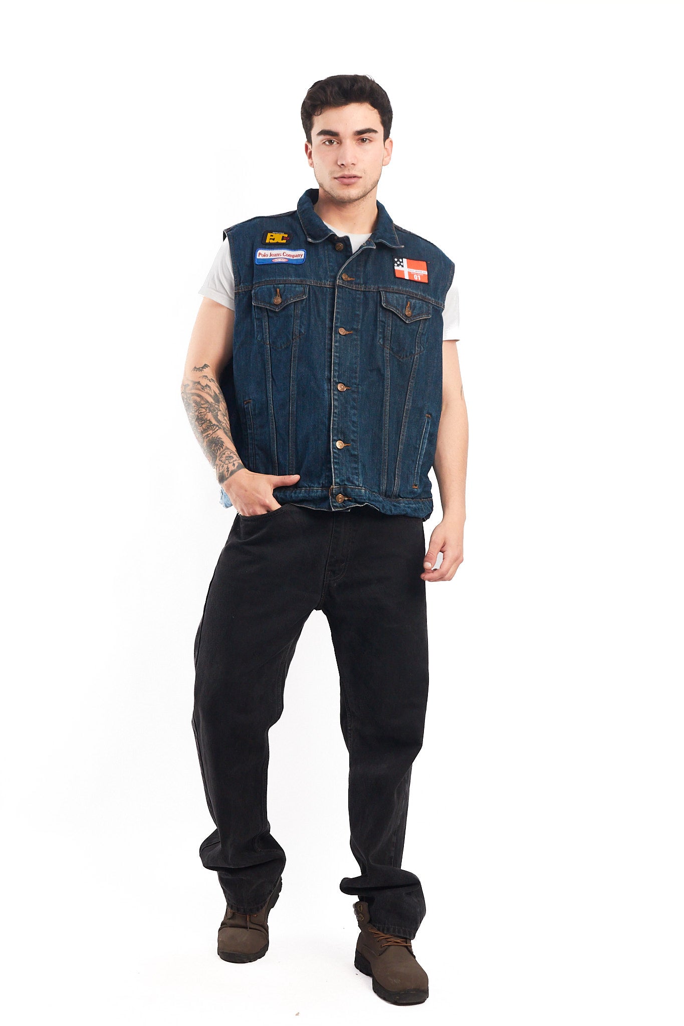 2000 Polo Jeans Company Denim Vest (L/XL)