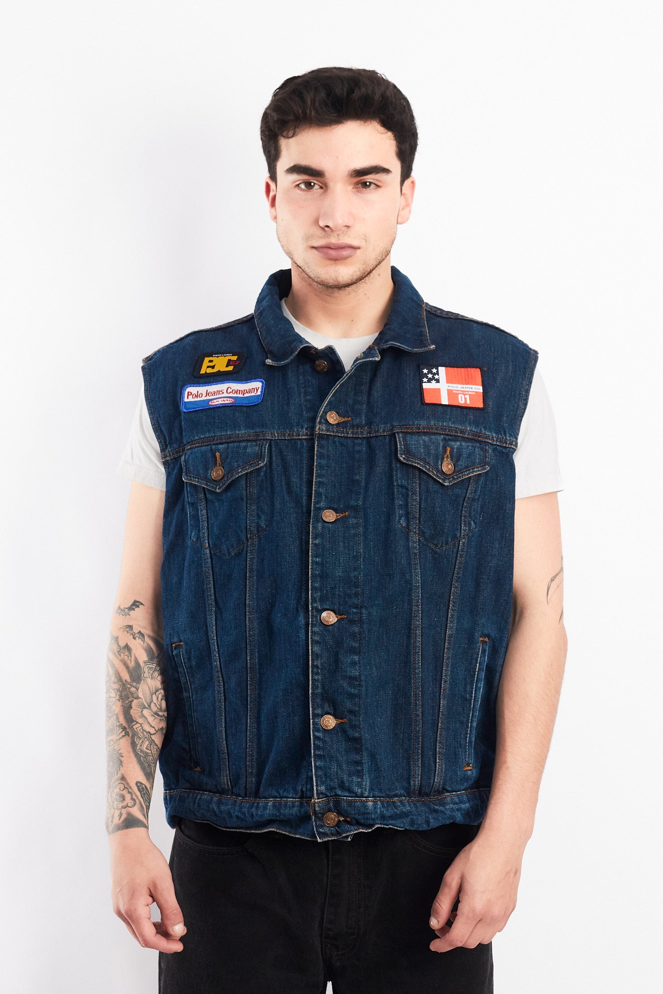 2000 Polo Jeans Company Denim Vest (L/XL)