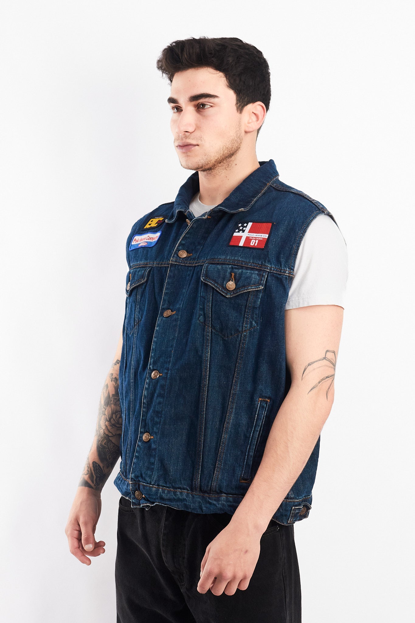 2000 Polo Jeans Company Denim Vest (L/XL)