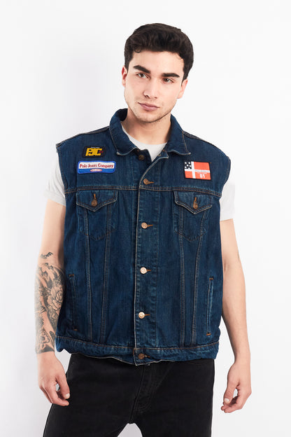 2000 Polo Jeans Company Denim Vest (L/XL)