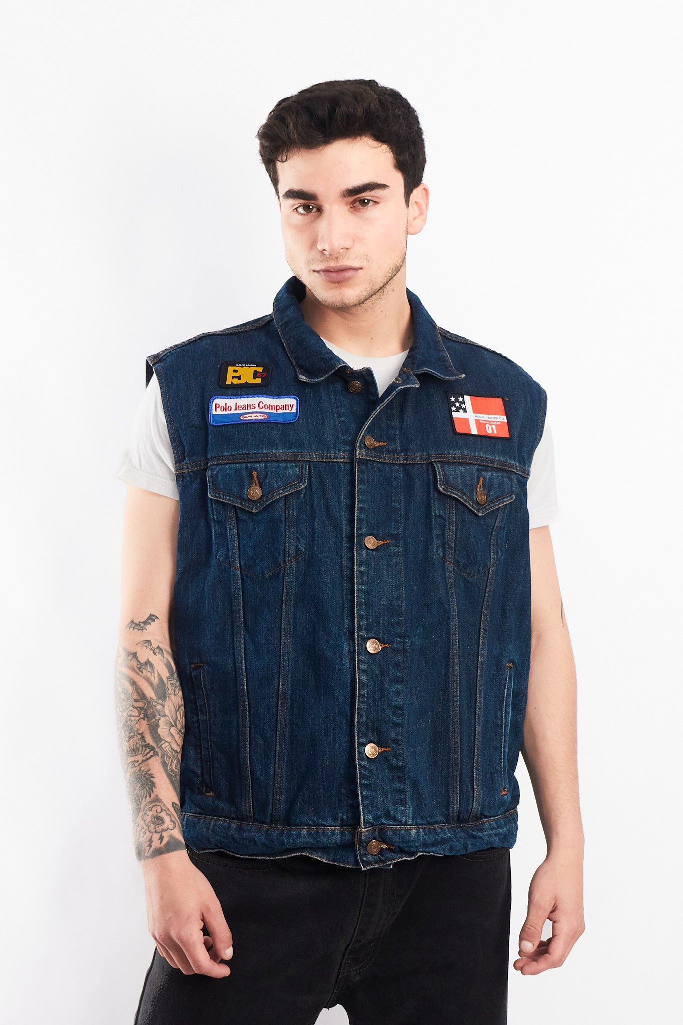 2000 Polo Jeans Company Denim Vest (L/XL)