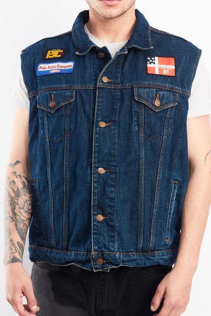2000 Polo Jeans Company Denim Vest (L/XL)