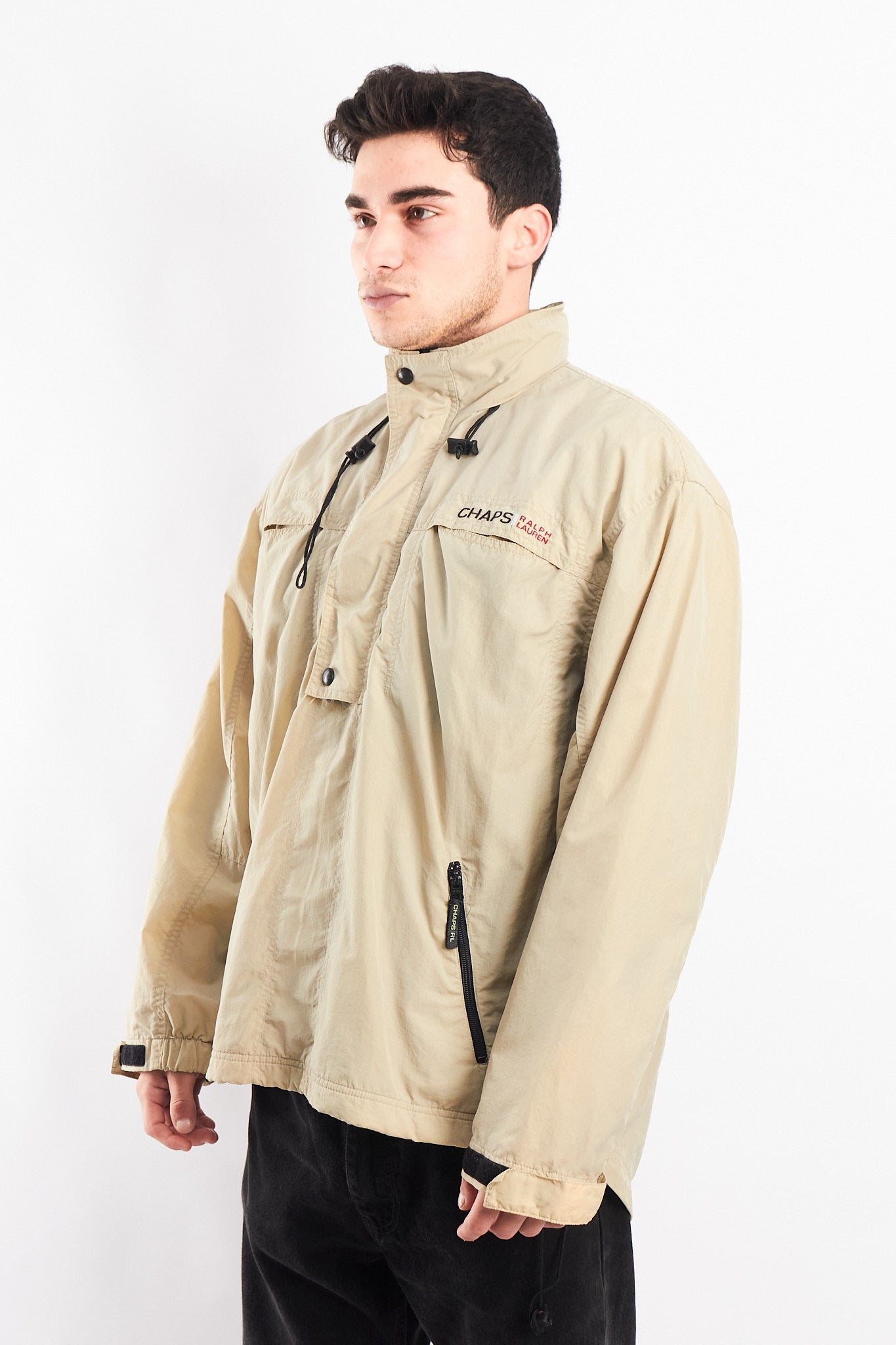 1990 Chaps Ralph Lauren Beige Quarter Zip (M/L)