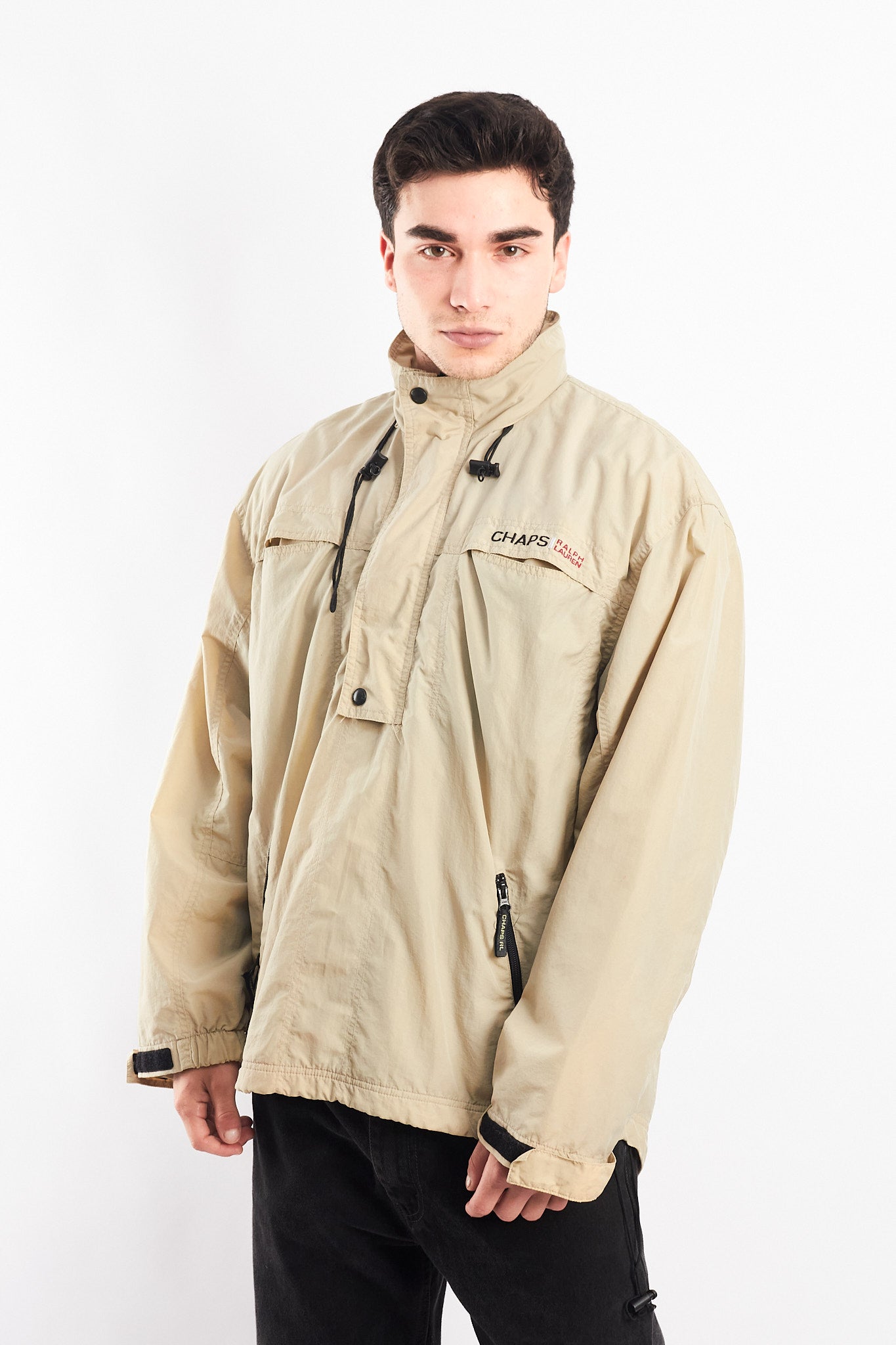 1990 Chaps Ralph Lauren Beige Quarter Zip (M/L)