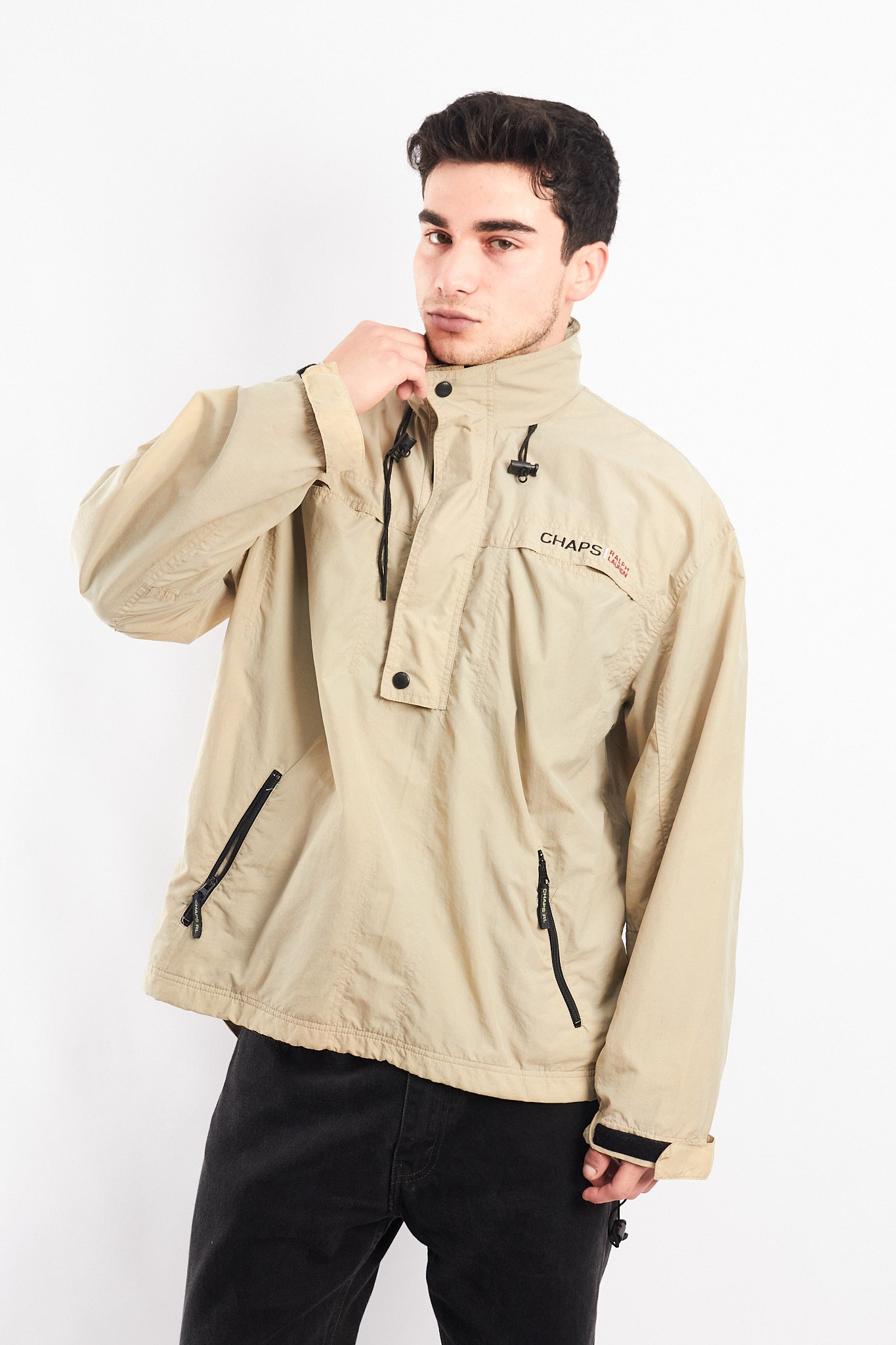 1990 Chaps Ralph Lauren Beige Quarter Zip (M/L)