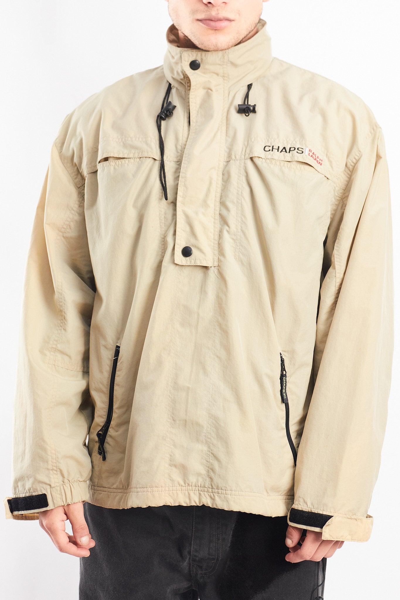 1990 Chaps Ralph Lauren Beige Quarter Zip (M/L)