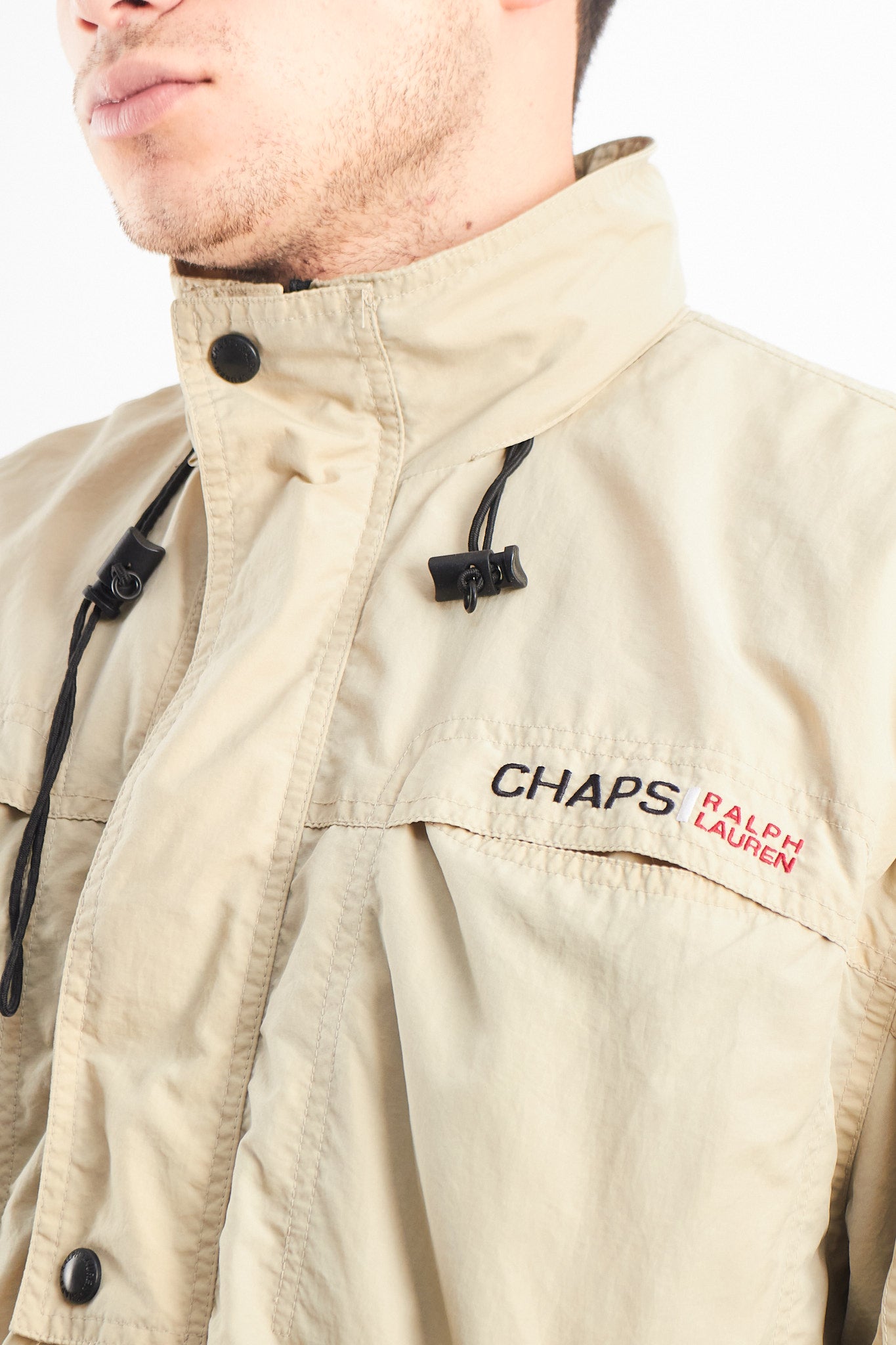 1990 Chaps Ralph Lauren Beige Quarter Zip (M/L)