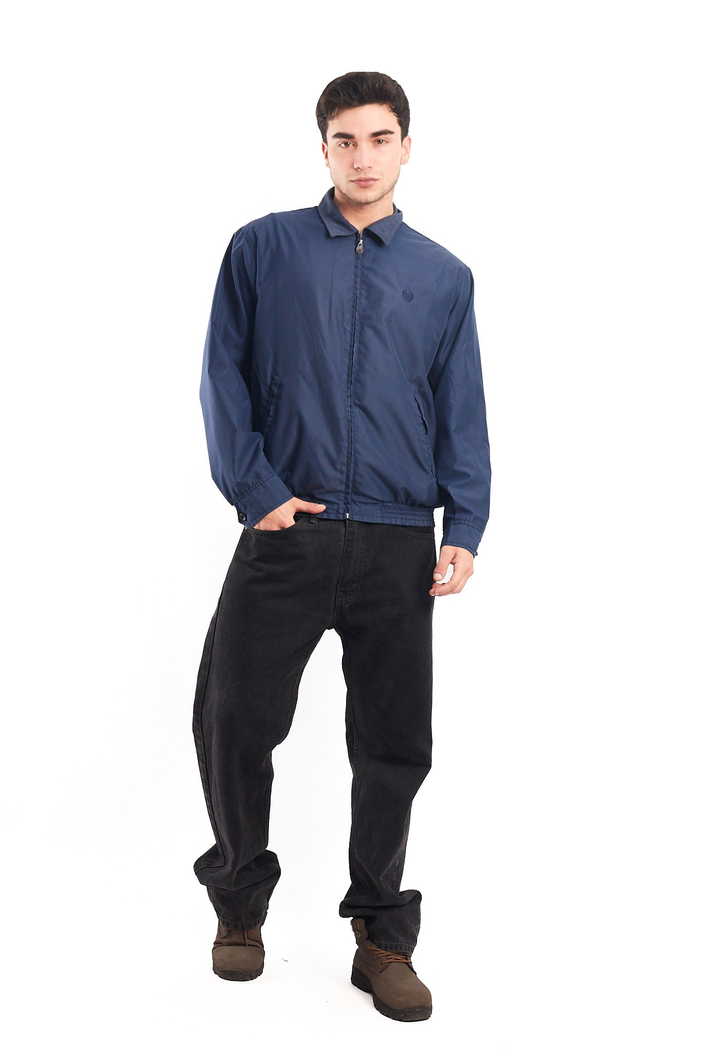 2000 Chaps Navy Harrington Jacket (M)