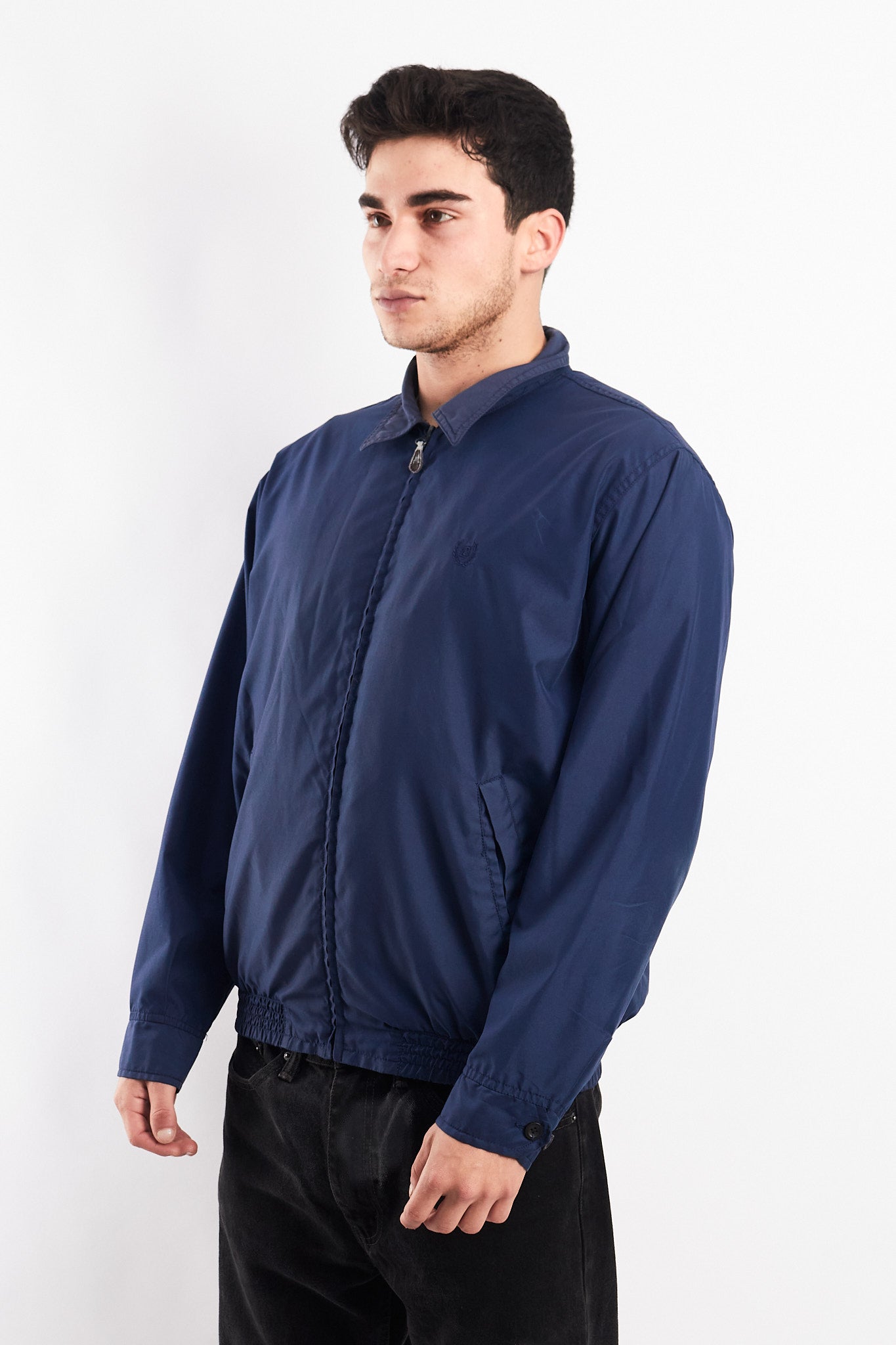2000 Chaps Navy Harrington Jacket (M)