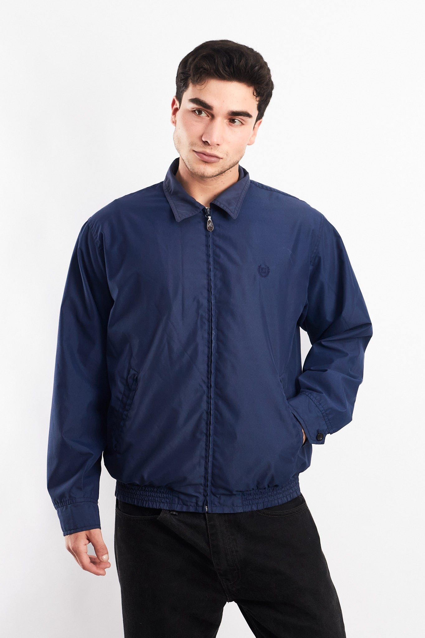 2000 Chaps Navy Harrington Jacket (M)