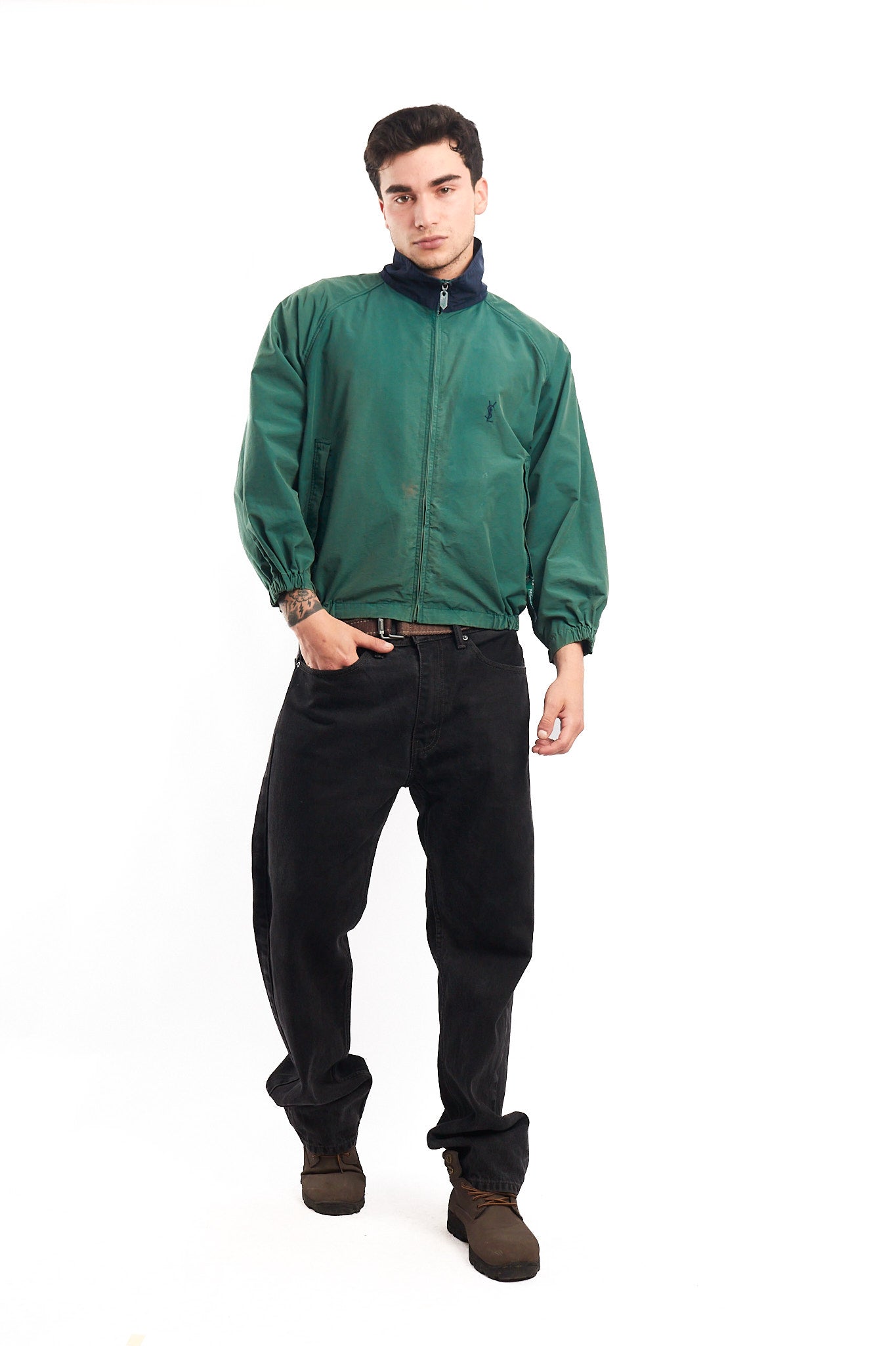 1990 Vintage Yve Saint Laurent Collar Spell Out Jacket (S/M)