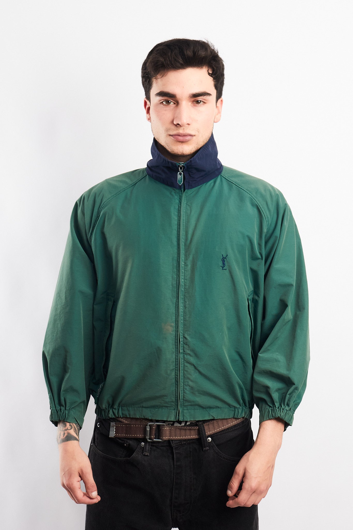 1990 Vintage Yve Saint Laurent Collar Spell Out Jacket (S/M)