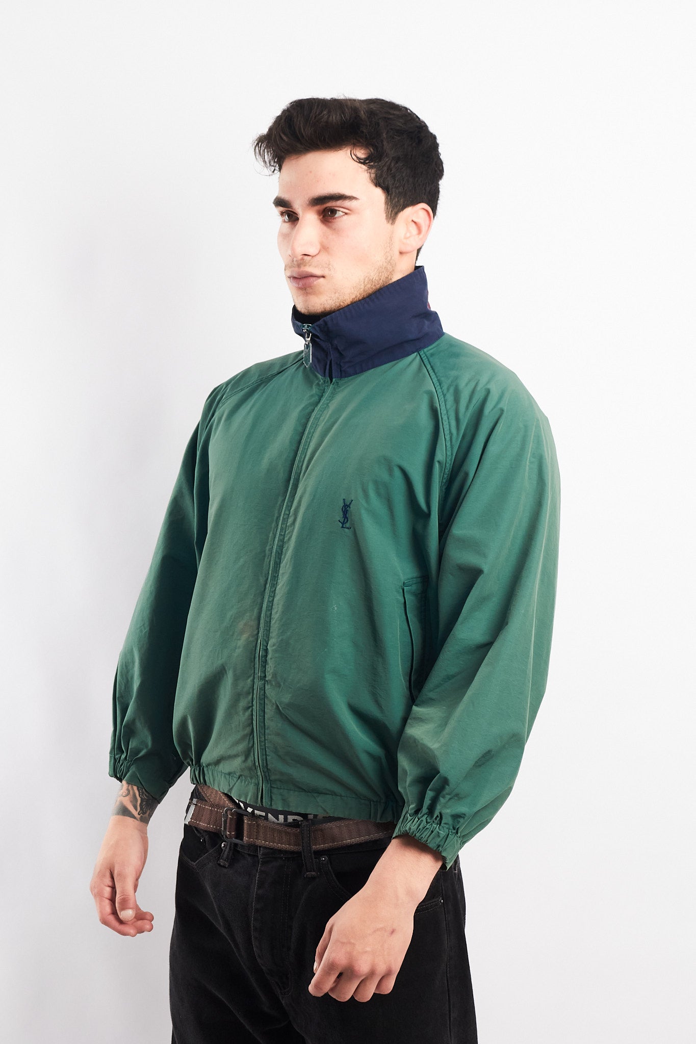 1990 Vintage Yve Saint Laurent Collar Spell Out Jacket (S/M)