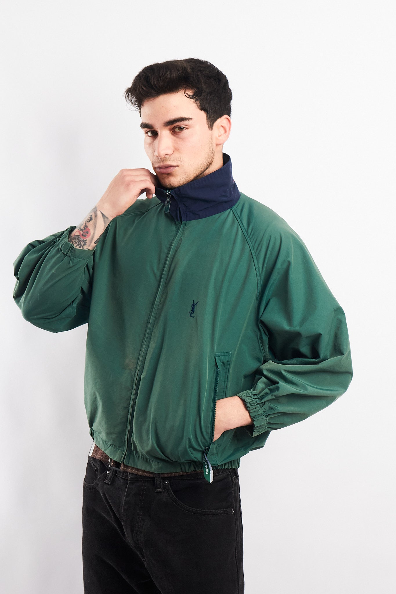 1990 Vintage Yve Saint Laurent Collar Spell Out Jacket (S/M)