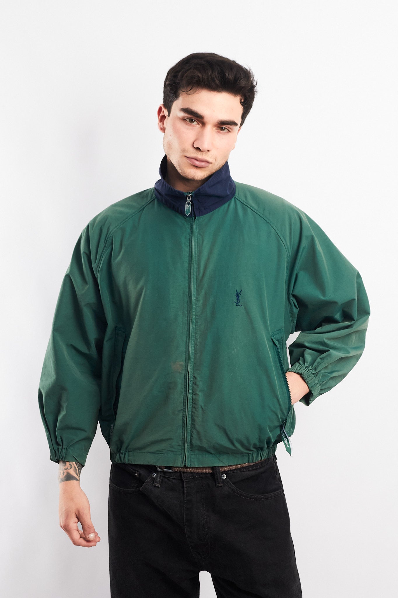 1990 Vintage Yve Saint Laurent Collar Spell Out Jacket (S/M)