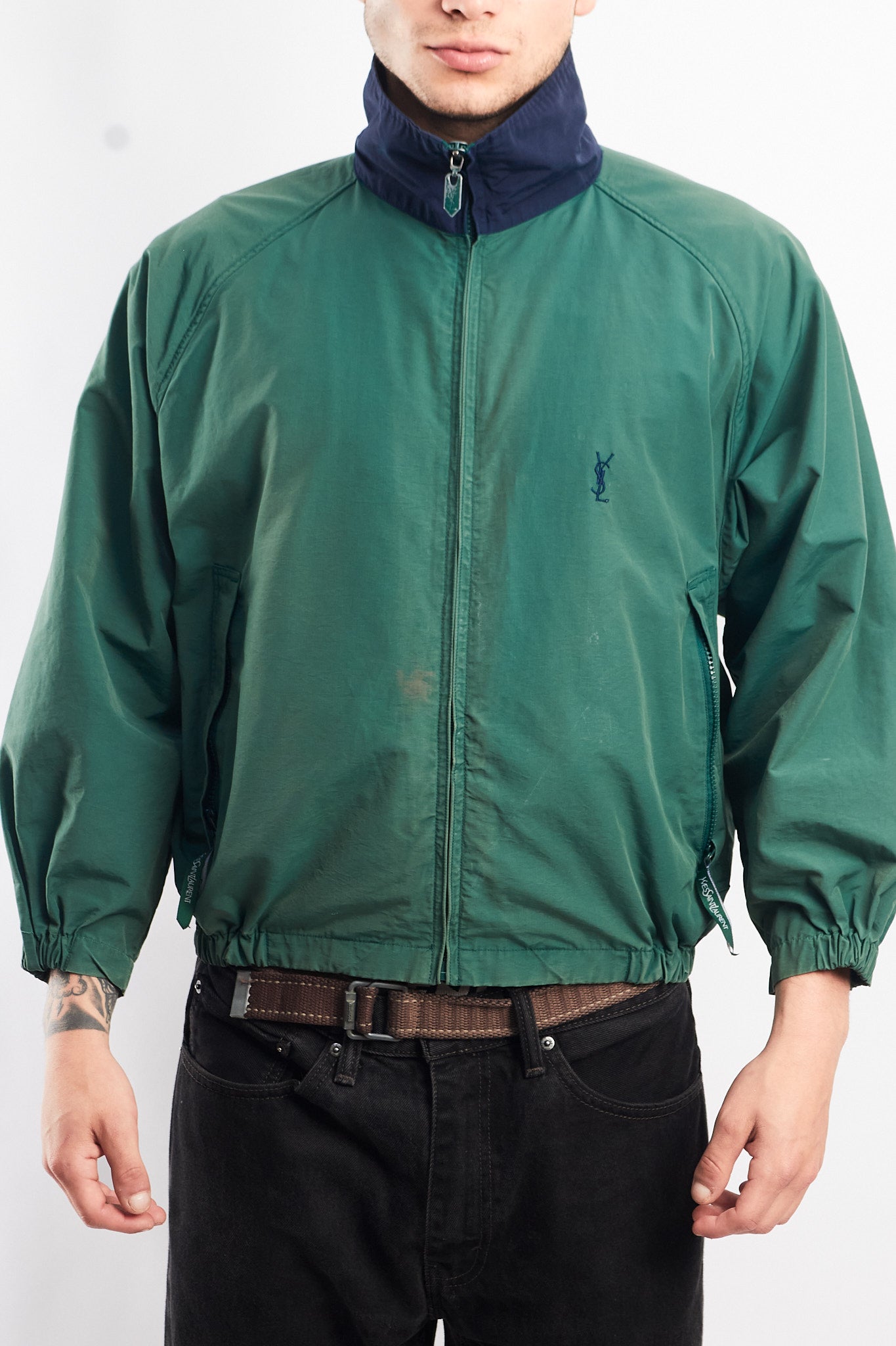 1990 Vintage Yve Saint Laurent Collar Spell Out Jacket (S/M)