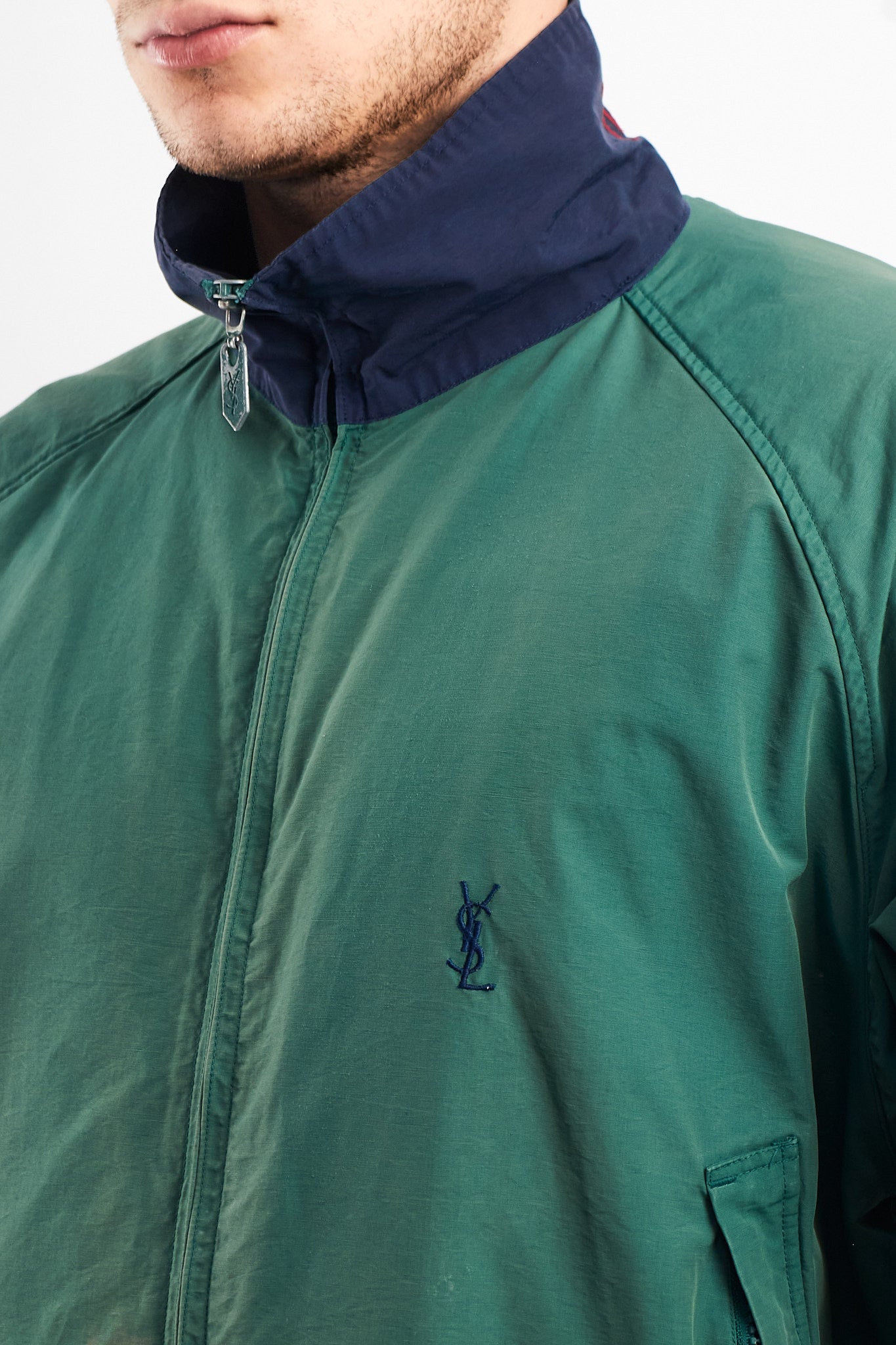 1990 Vintage Yve Saint Laurent Collar Spell Out Jacket (S/M)