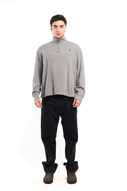 2000 Polo Ralph Lauren Gray Cotton Quarter Zip (L)