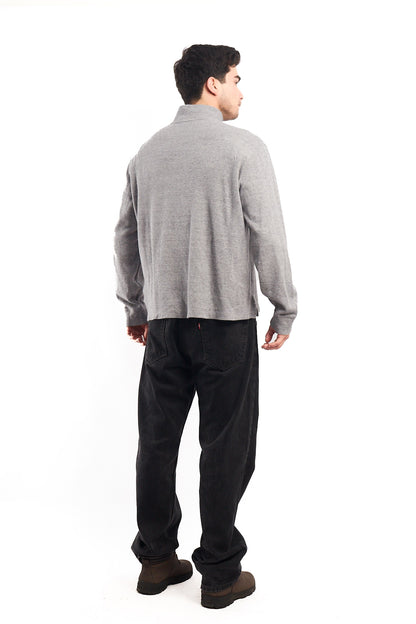 2000 Polo Ralph Lauren Gray Cotton Quarter Zip (L)