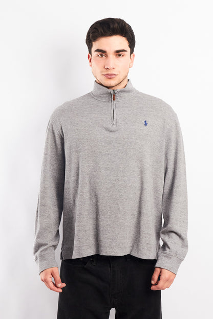 2000 Polo Ralph Lauren Gray Cotton Quarter Zip (L)