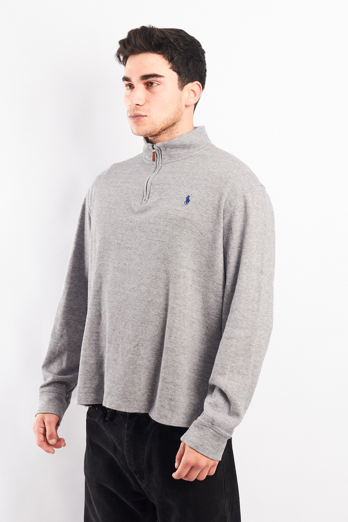 2000 Polo Ralph Lauren Gray Cotton Quarter Zip (L)