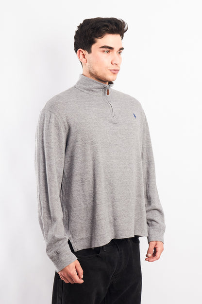 2000 Polo Ralph Lauren Gray Cotton Quarter Zip (L)
