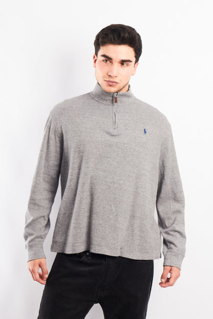 2000 Polo Ralph Lauren Gray Cotton Quarter Zip (L)