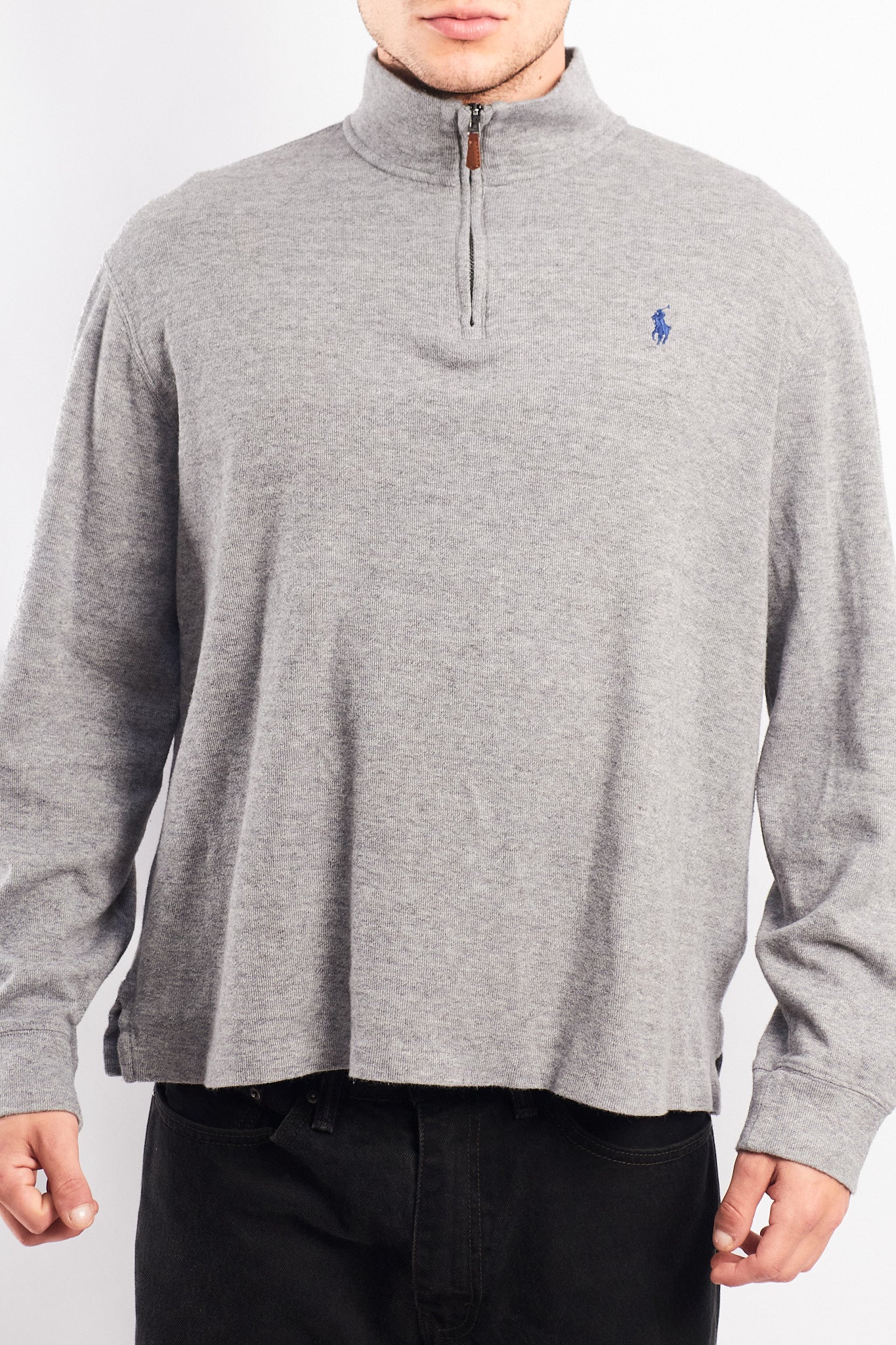 2000 Polo Ralph Lauren Gray Cotton Quarter Zip (L)