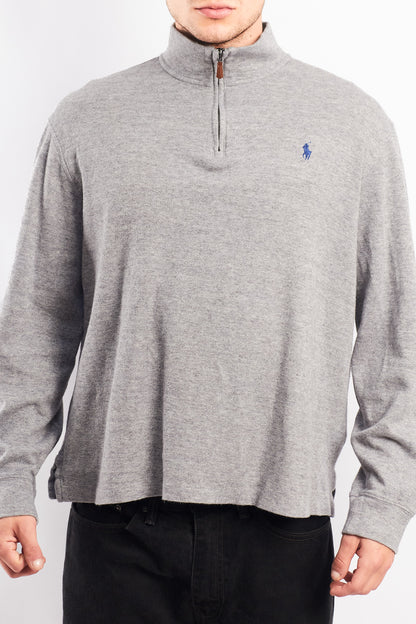 2000 Polo Ralph Lauren Gray Cotton Quarter Zip (L)