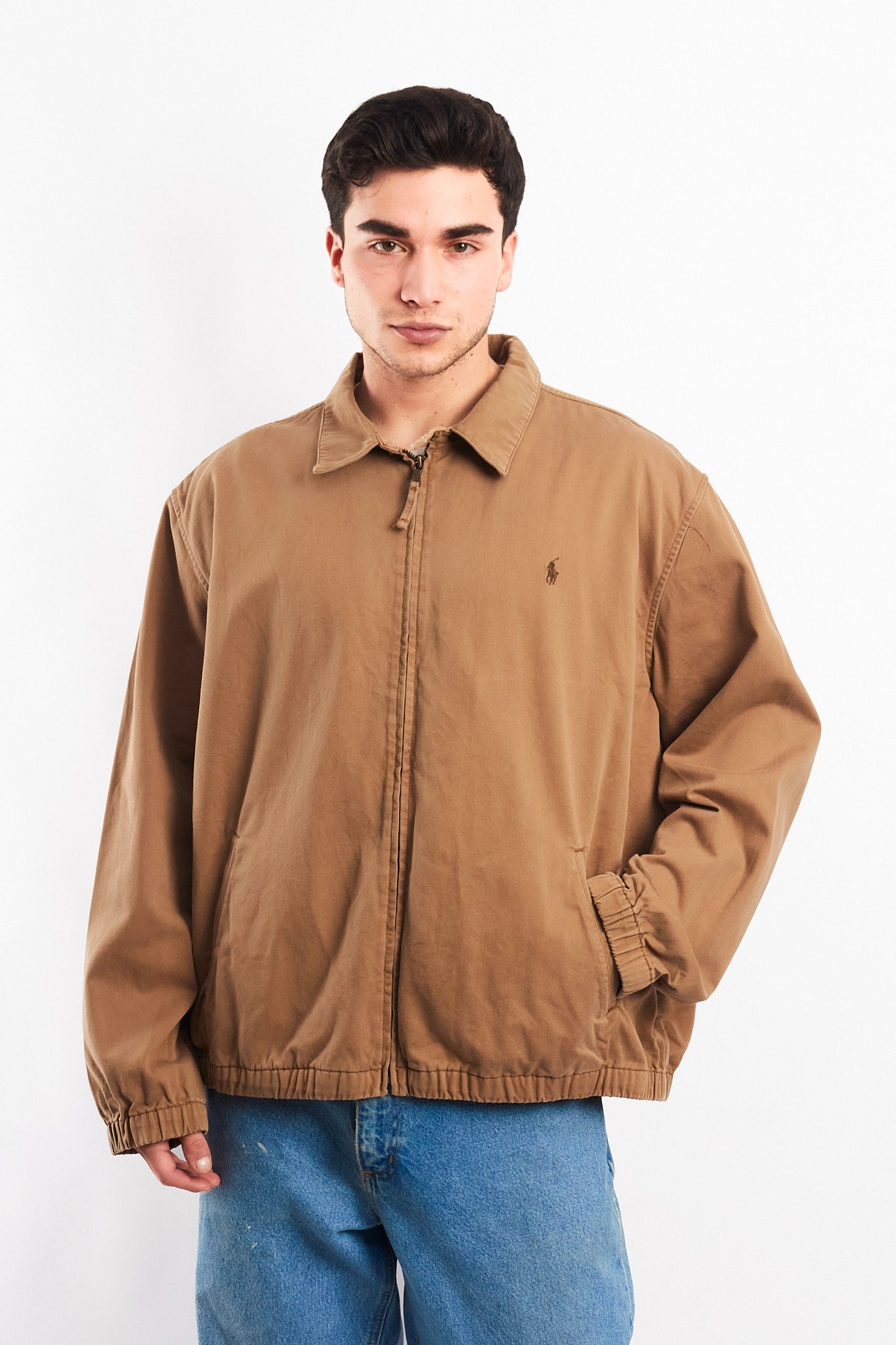 1990 Vintage Polo Ralph Lauren Camel Harrington (XL)