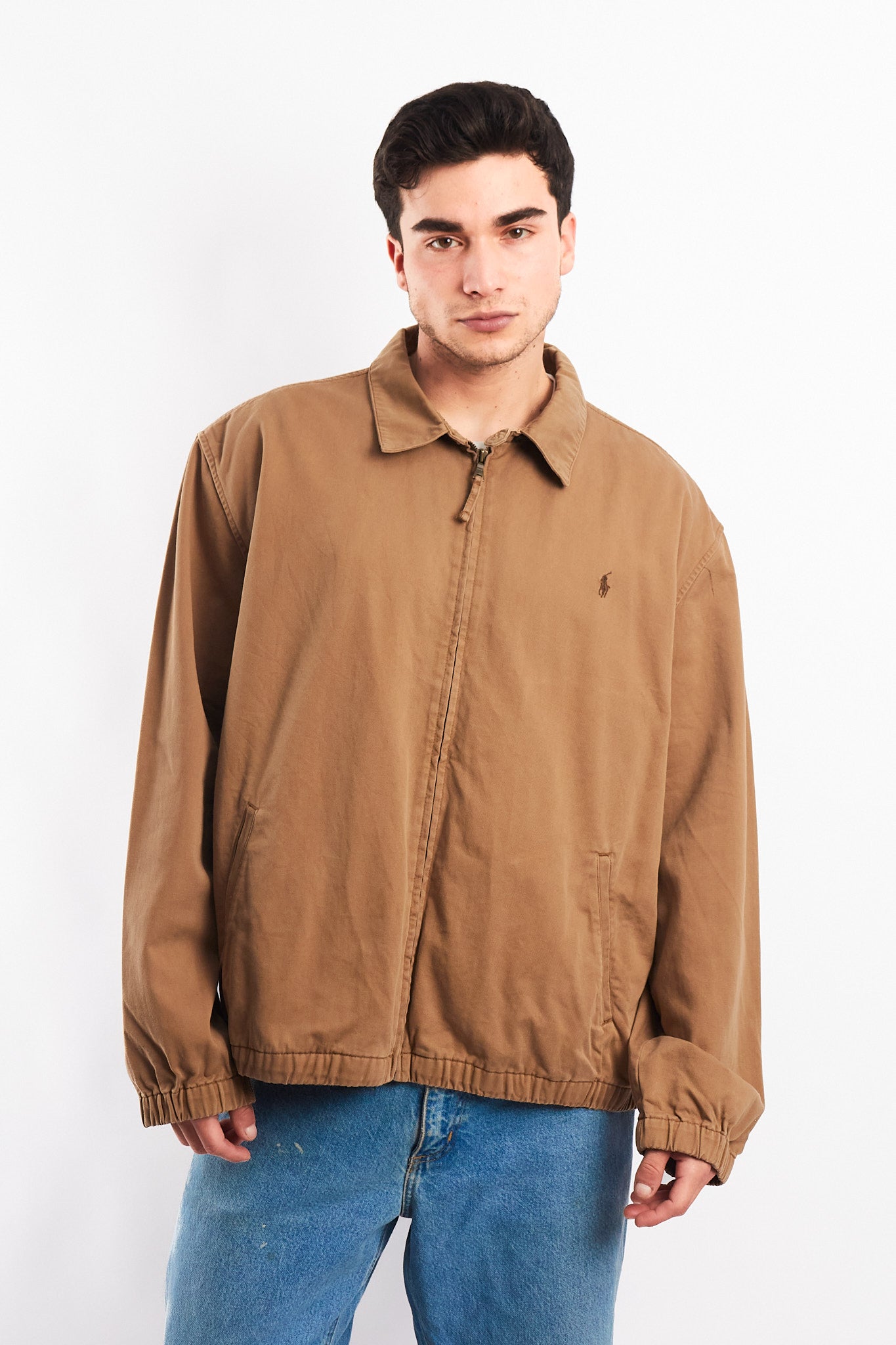 1990 Vintage Polo Ralph Lauren Camel Harrington (XL)
