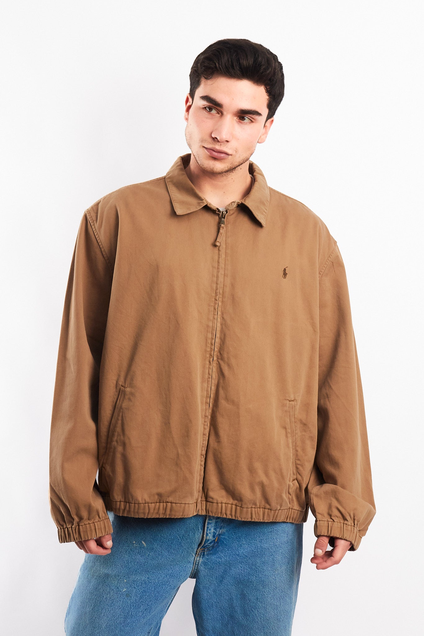 1990 Vintage Polo Ralph Lauren Camel Harrington (XL)