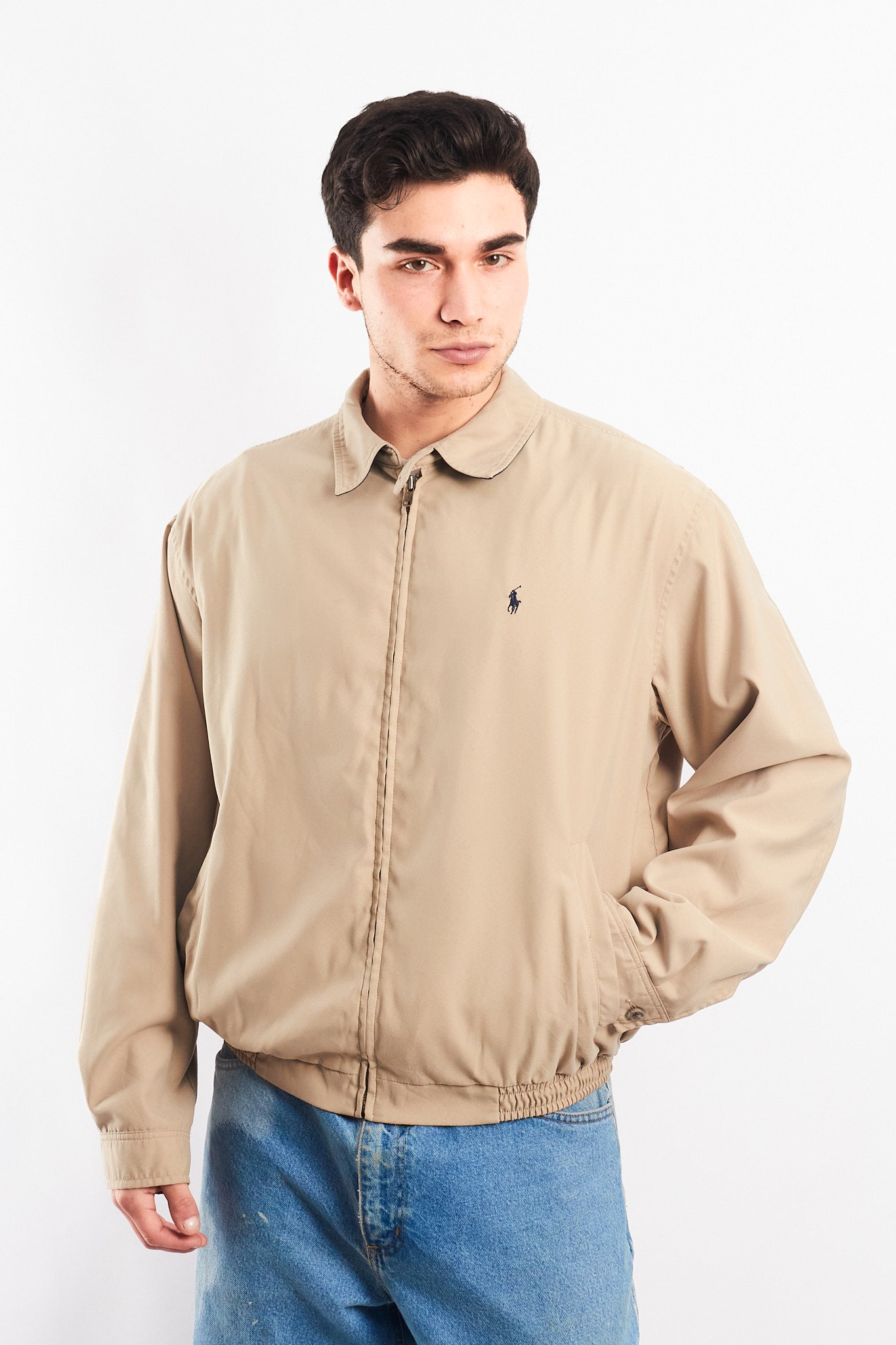 2000 Polo Ralph Lauren Khaki Bi-Swing Harrington Jacket (M/L)