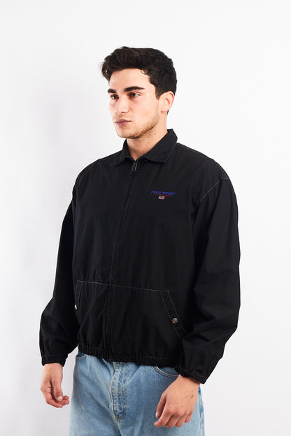 1990 Vintage Polo Sports Ralph Lauren Black Harrington (S/M)