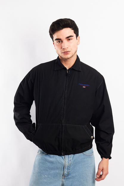 1990 Vintage Polo Sports Ralph Lauren Black Harrington (S/M)