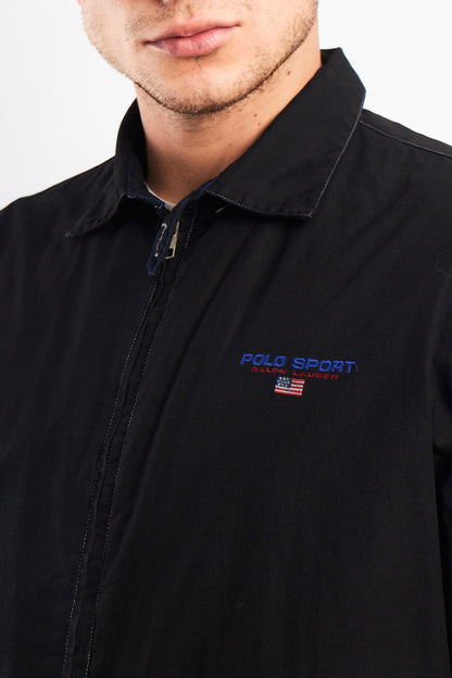 1990 Vintage Polo Sports Ralph Lauren Black Harrington (S/M)