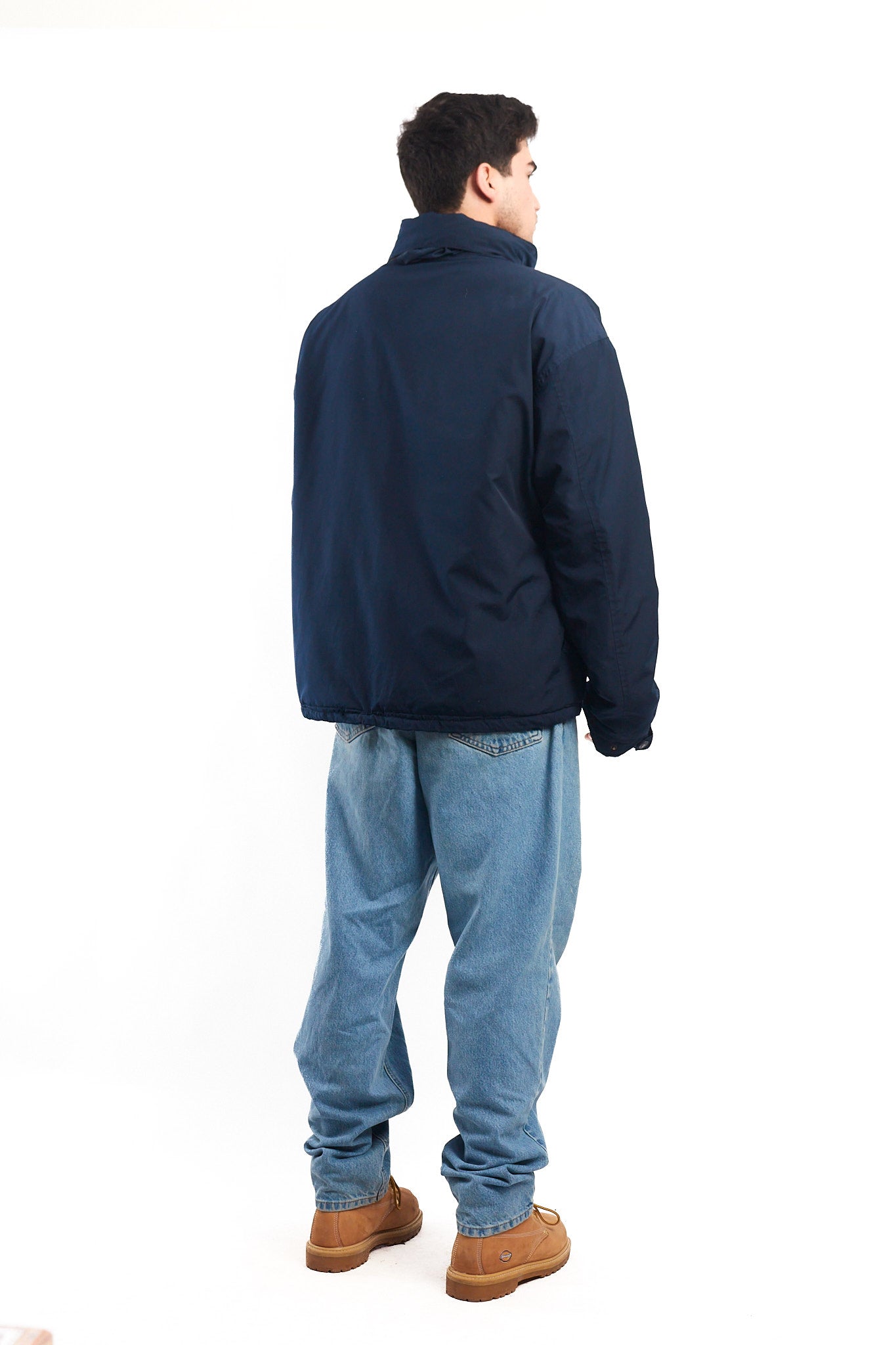 2000 Polo Ralph Lauren Navy Impermeable Hooded Jacket (XL)